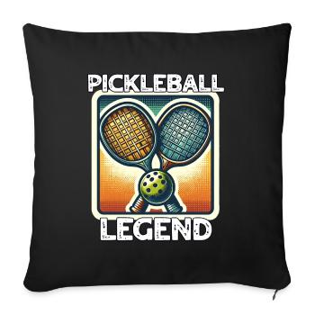 Légende du pickleball - Housse de coussin décorative 45 x 45 cm - noir - Devant