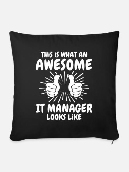 IT Manager - Sofakissenbezug 45 x 45 cm - Schwarz
