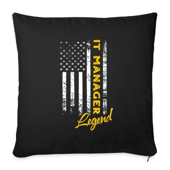 IT Manager Legende - Sofakissenbezug 45 x 45 cm - Schwarz - Vorne