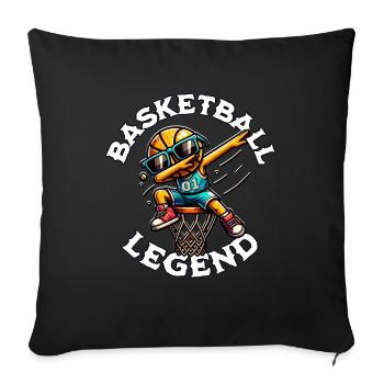 Basketball Legend - Sofa pillowcase 17,3'' x 17,3'' (45 x 45 cm) - black - Front