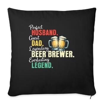 Beer Brewer Dad - Sofa pillowcase 17,3'' x 17,3'' (45 x 45 cm) - black - Front