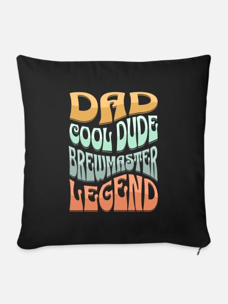 Papa Braumeister - Sofakissenbezug 45 x 45 cm - Schwarz