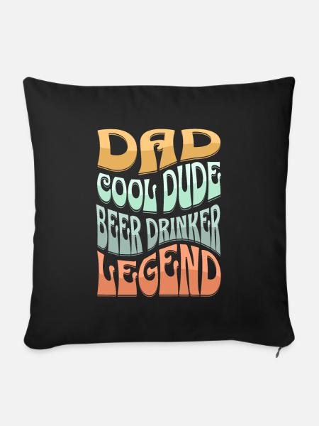 Papa Biertrinker - Sofakissenbezug 45 x 45 cm - Schwarz