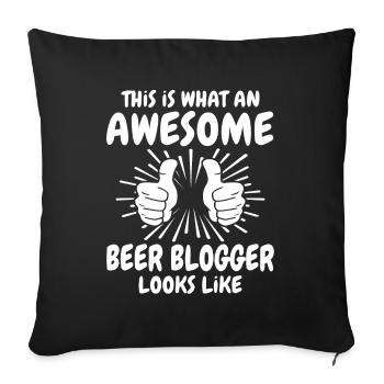 Beer Blogger - Sofa pillowcase 17,3'' x 17,3'' (45 x 45 cm) - black - Front