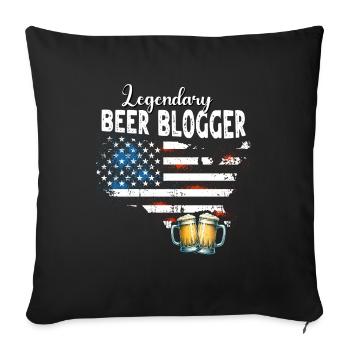 Beer Blogger - Sofa pillowcase 17,3'' x 17,3'' (45 x 45 cm) - black - Front