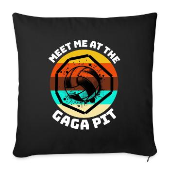 Funny Gaga Ball Saying - Sofa pillowcase 17,3'' x 17,3'' (45 x 45 cm) - black - Front