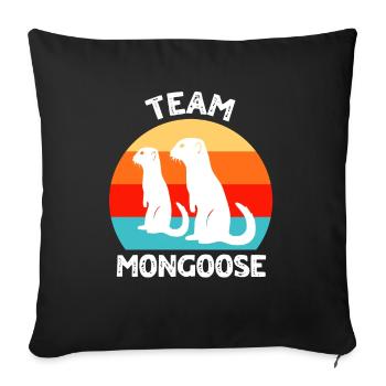Suricates amusants - Housse de coussin décorative 45 x 45 cm - noir - Devant