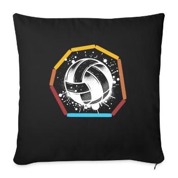 Gaga Ball Heart Line - Sofa pillowcase 17,3'' x 17,3'' (45 x 45 cm) - black - Front
