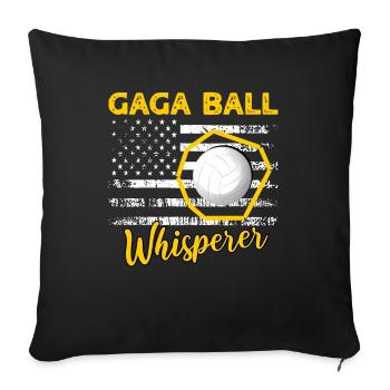 Gaga Ball Sayings - Sofa pillowcase 17,3'' x 17,3'' (45 x 45 cm) - black - Front