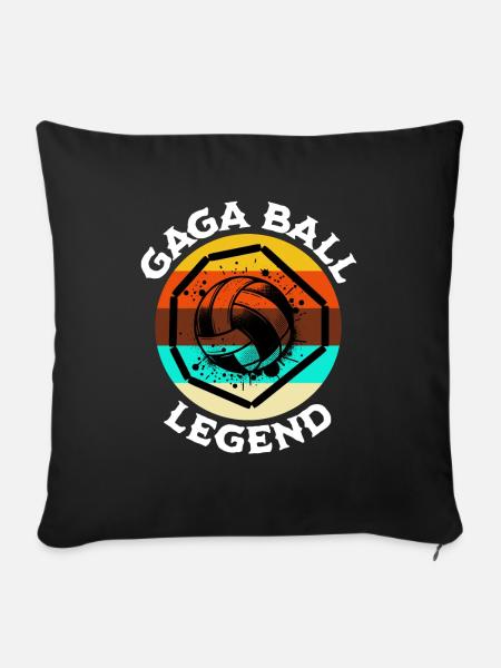 Gaga Ball Legende - Sofakissenbezug 45 x 45 cm - Schwarz