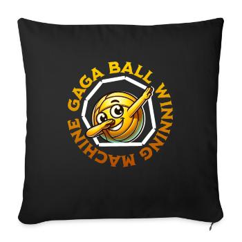 Gaga Ball Winner - Sofa pillowcase 17,3'' x 17,3'' (45 x 45 cm) - black - Front