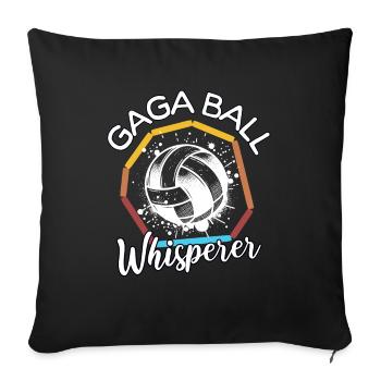 Gaga Ball Whisperer - Sofa pillowcase 17,3'' x 17,3'' (45 x 45 cm) - black - Front