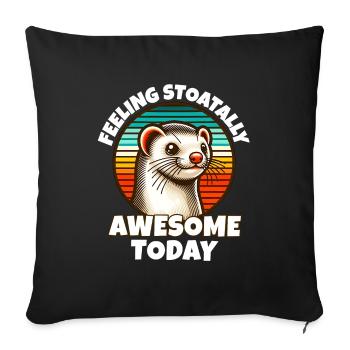 Ermine Sayings - Sofa pillowcase 17,3'' x 17,3'' (45 x 45 cm) - black - Front