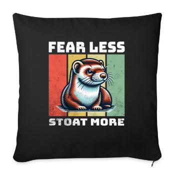 Ermine Sayings - Sofa pillowcase 17,3'' x 17,3'' (45 x 45 cm) - black - Front