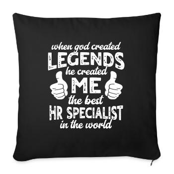 Best HR Specialist Legend - Sofa pillowcase 17,3'' x 17,3'' (45 x 45 cm) - black - Front