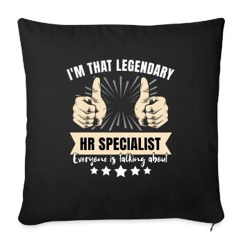 Spécialiste légendaire des ressources humaines - Housse de coussin décorative 45 x 45 cm - noir - Devant