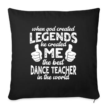 Bester Tanzlehrer Legende - Sofakissenbezug 45 x 45 cm - Schwarz - Vorne