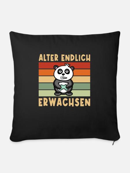 Jugendweihe erwachsen werden - Sofakissenbezug 45 x 45 cm - Schwarz