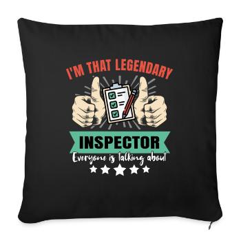 Legendary Inspector - Sofa pillowcase 17,3'' x 17,3'' (45 x 45 cm) - black - Front