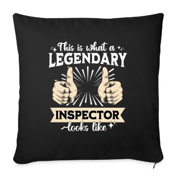 Legendary Inspector - Sofa pillowcase 17,3'' x 17,3'' (45 x 45 cm) - black - Front