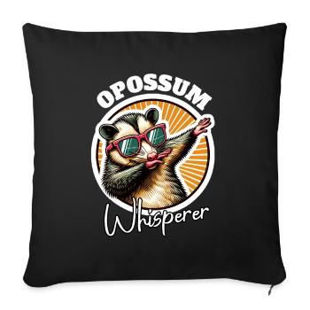 Opossum Whisperer - Sofa pillowcase 17,3'' x 17,3'' (45 x 45 cm) - black - Front