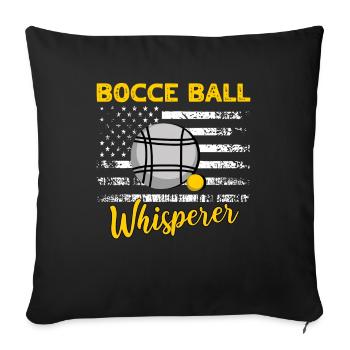 Bocce Ball Sayings - Sofa pillowcase 17,3'' x 17,3'' (45 x 45 cm) - black - Front