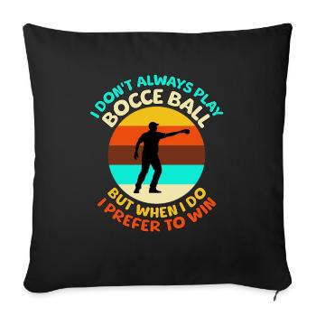 Bocce Ball Sayings - Sofa pillowcase 17,3'' x 17,3'' (45 x 45 cm) - black - Front