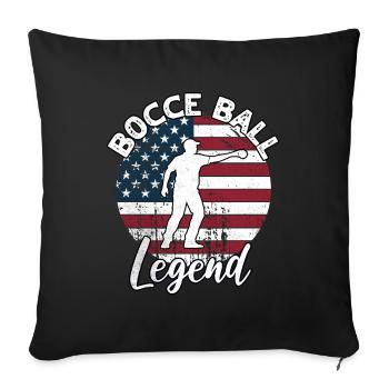 Bocce Ball Sayings - Sofa pillowcase 17,3'' x 17,3'' (45 x 45 cm) - black - Front
