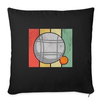 Bocce Ball Retro - Sofa pillowcase 17,3'' x 17,3'' (45 x 45 cm) - black - Front