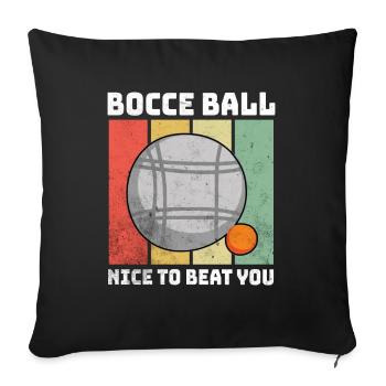 Bocce Ball Sayings - Sofa pillowcase 17,3'' x 17,3'' (45 x 45 cm) - black - Front