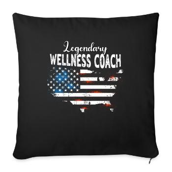 Wellness Coach US - Sofakissenbezug 45 x 45 cm - Schwarz - Vorne
