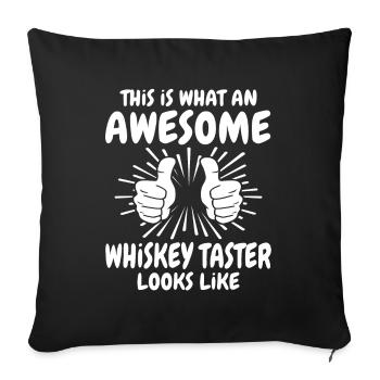 Buveurs de whisky - Housse de coussin décorative 45 x 45 cm - noir - Devant