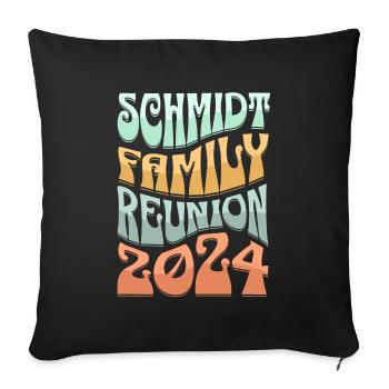 Schmidt Family Reunion 2024 - Sofa pillowcase 17,3'' x 17,3'' (45 x 45 cm) - black - Front