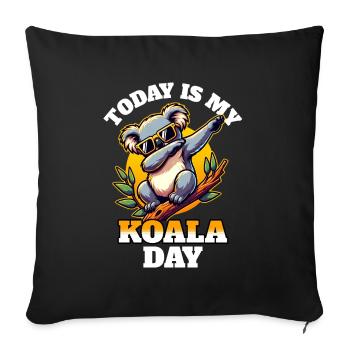 Koala Sayings - Sofa pillowcase 17,3'' x 17,3'' (45 x 45 cm) - black - Front