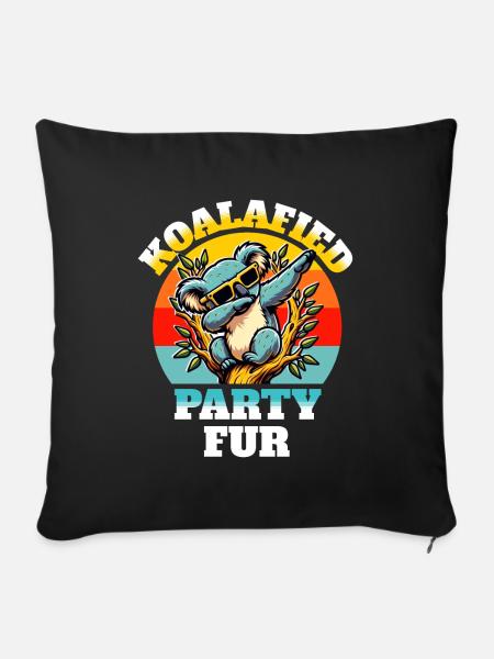 Lustige Koala Sprüche - Sofakissenbezug 45 x 45 cm - Schwarz