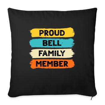 Proud Bell - Sofa pillowcase 17,3'' x 17,3'' (45 x 45 cm) - black - Front