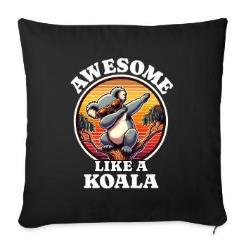 Koala - Sofa pillowcase 17,3'' x 17,3'' (45 x 45 cm) - black - Front