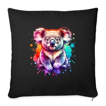 Koala - Housse de coussin décorative 45 x 45 cm - noir - Devant