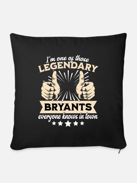 Legendäre Bryant Legende - Sofakissenbezug 45 x 45 cm - Schwarz
