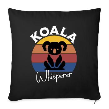 Koala Whisperer - Sofa pillowcase 17,3'' x 17,3'' (45 x 45 cm) - black - Front