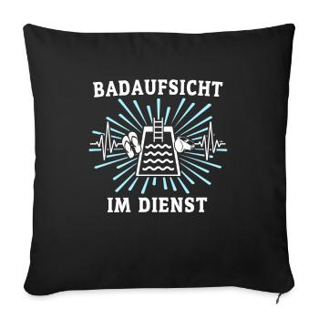 Lifeguard ECG Lifeguard Heart Line - Housse de coussin décorative 45 x 45 cm - noir - Devant