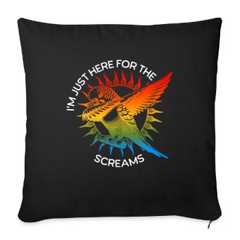Funny Sun Parakeet Sayings - Sofa pillowcase 17,3'' x 17,3'' (45 x 45 cm) - black - Front