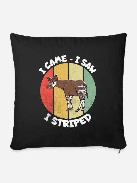Okapi - Sofakissenbezug 45 x 45 cm - Schwarz