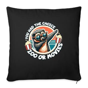Marderbär Spruch - Sofa pillowcase 17,3'' x 17,3'' (45 x 45 cm) - black - Front
