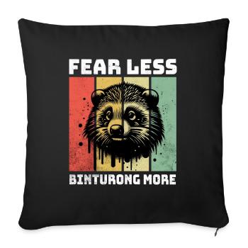 Marderbär Sayings - Sofa pillowcase 17,3'' x 17,3'' (45 x 45 cm) - black - Front