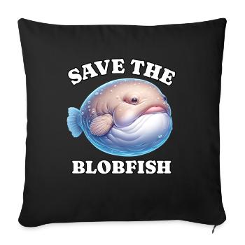 Sauvez Blobfish - Housse de coussin décorative 45 x 45 cm - noir - Devant
