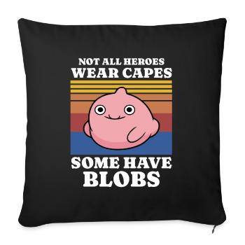 Dicton Blobfish - Housse de coussin décorative 45 x 45 cm - noir - Devant