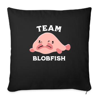 Dictons de l’équipe Blobfish - Housse de coussin décorative 45 x 45 cm - noir - Devant