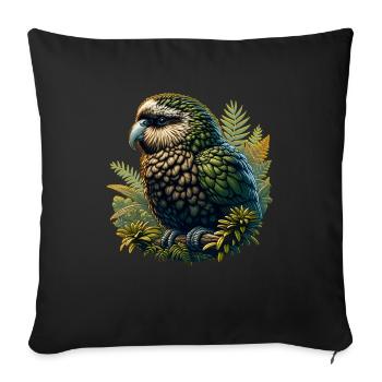 Kakapo - Sofa pillowcase 17,3'' x 17,3'' (45 x 45 cm) - black - Front