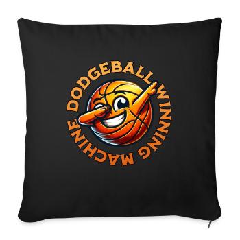 Dodgeball Winner - Sofa pillowcase 17,3'' x 17,3'' (45 x 45 cm) - black - Front